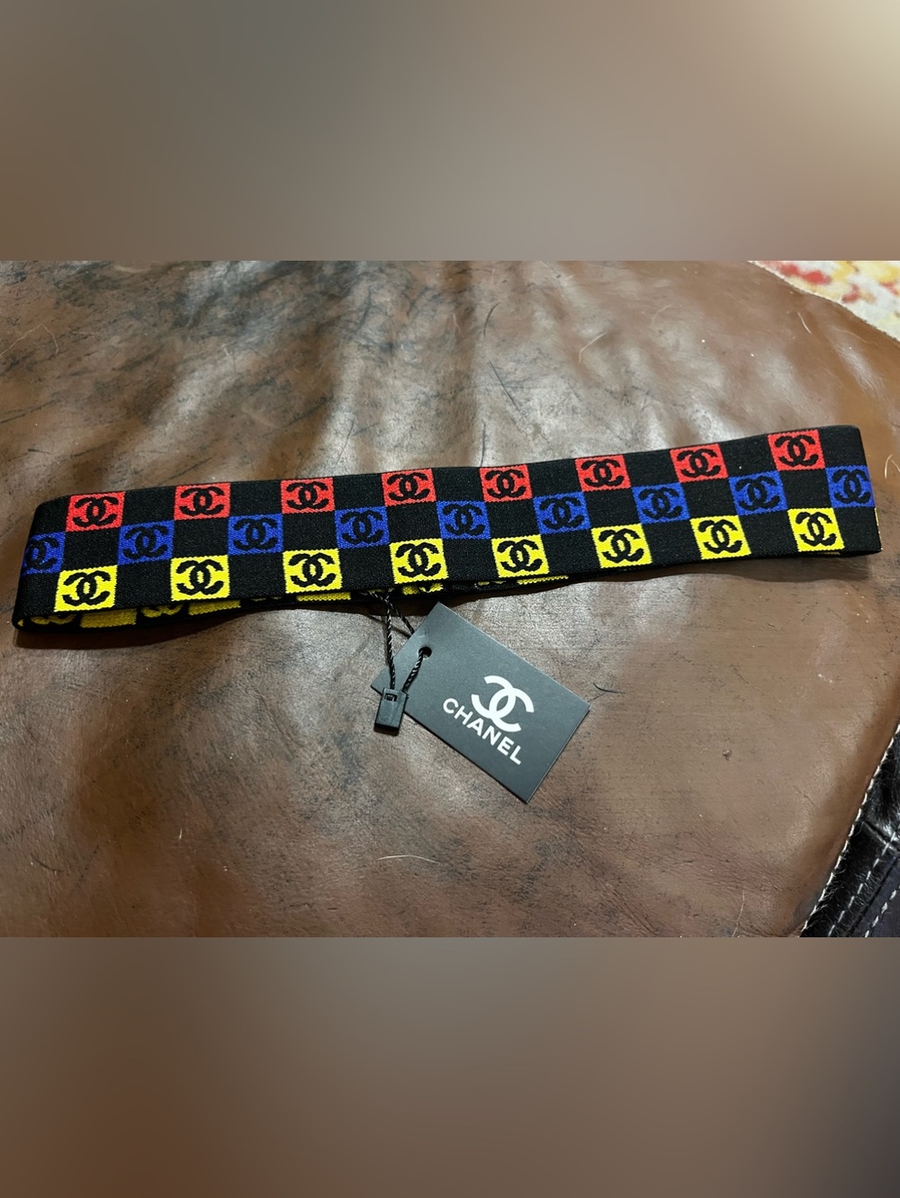 ⚫️ Double C Designer Colorful Letter Logo Stretch Headband